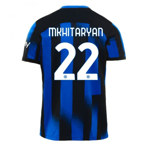 Maillot de foot Inter Milan Henrikh Mkhitaryan #22 Domicile 2023-24 Manches Courte